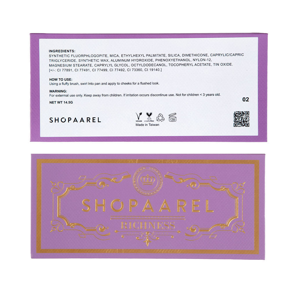Shopaarel Richness 3C Palette All-In-One Blusher Contour Highlighter Finishing Powder