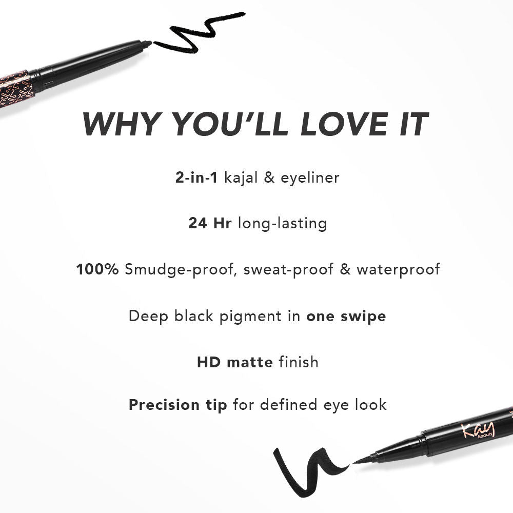 Kay Beauty Intense Black 24H Kajal Eyeliner Duo