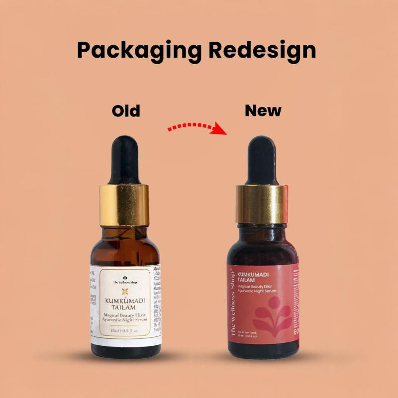The Wellness Shop Kumkumadi Tailam, Ayurvedic Saffron Night Serum for Glowing & Youthful Skin