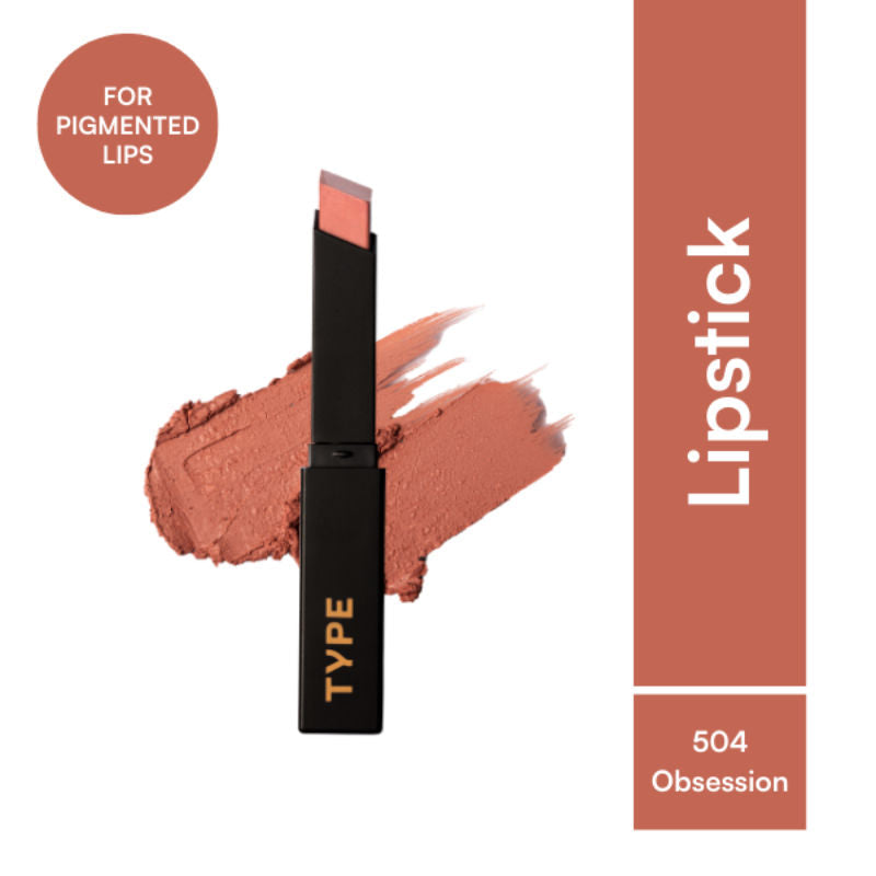 Type Beauty Cream Matte Lipstick For Pigmented Lips - Vit C And Niacinamide - 8 Hr Stay