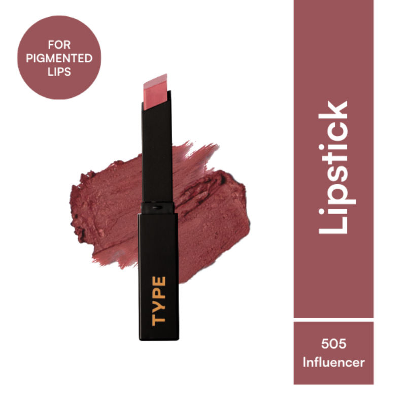 Type Beauty Cream Matte Lipstick For Pigmented Lips - Vit C And Niacinamide - 8 Hr Stay