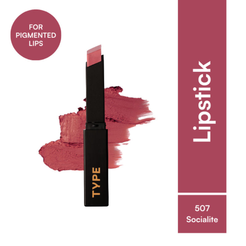 Type Beauty Cream Matte Lipstick For Pigmented Lips - Vit C And Niacinamide - 8 Hr Stay