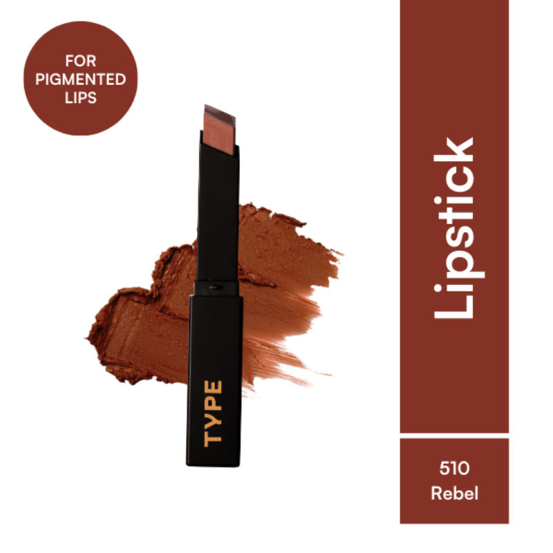 Type Beauty Cream Matte Lipstick For Pigmented Lips - Vit C And Niacinamide - 8 Hr Stay