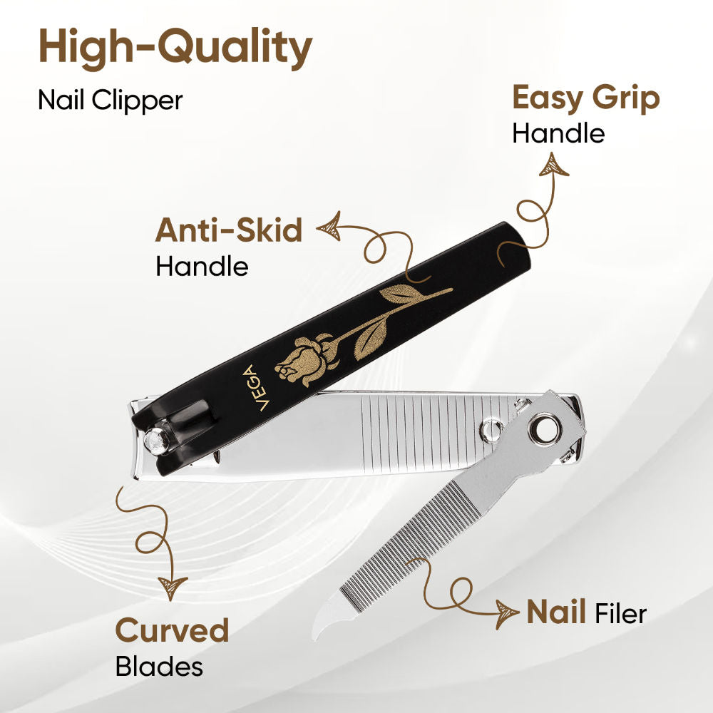VEGA Large Nail Clipper (Black) (LNC-03)