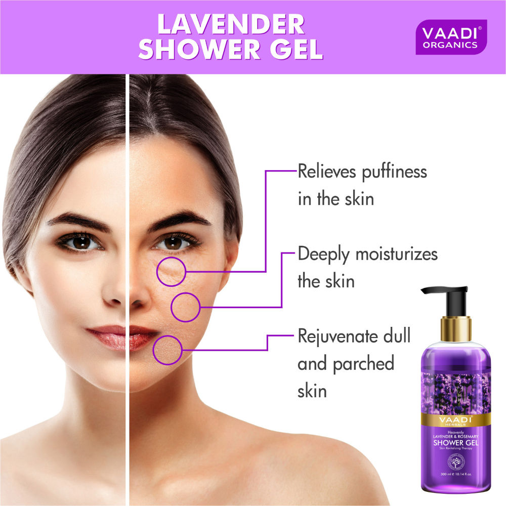 Vaadi Herbals Heavenly Lavender & Rosemarry Shower Gel