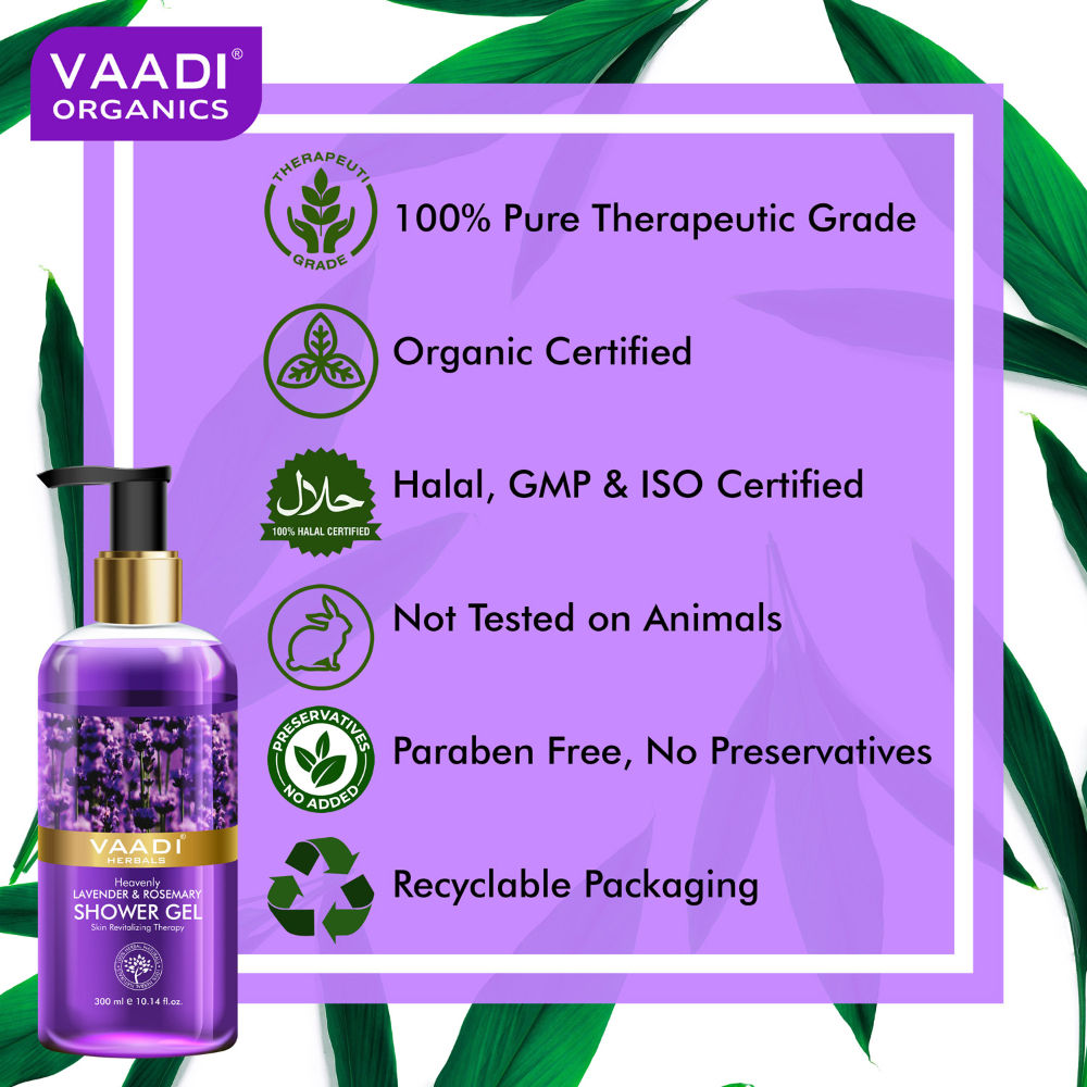 Vaadi Herbals Heavenly Lavender & Rosemarry Shower Gel