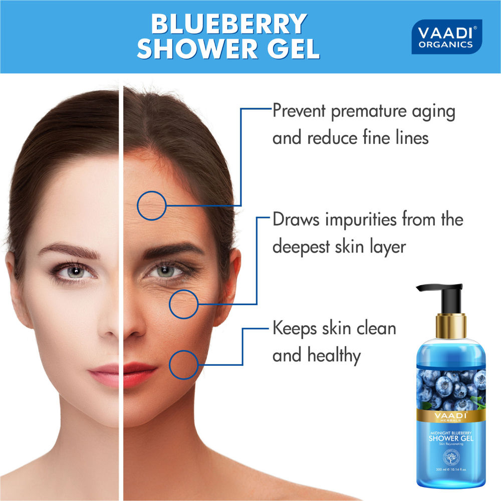 Vaadi Herbals Midnight Blueberry Shower Gel