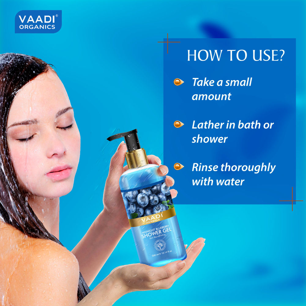 Vaadi Herbals Midnight Blueberry Shower Gel