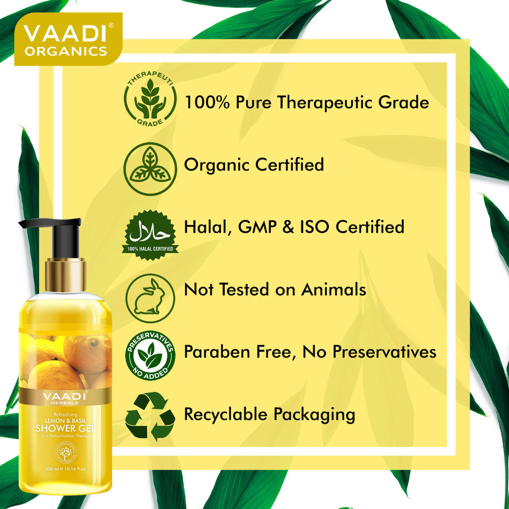 Vaadi Herbals Refreshing Lemon & Basil Shower Gel