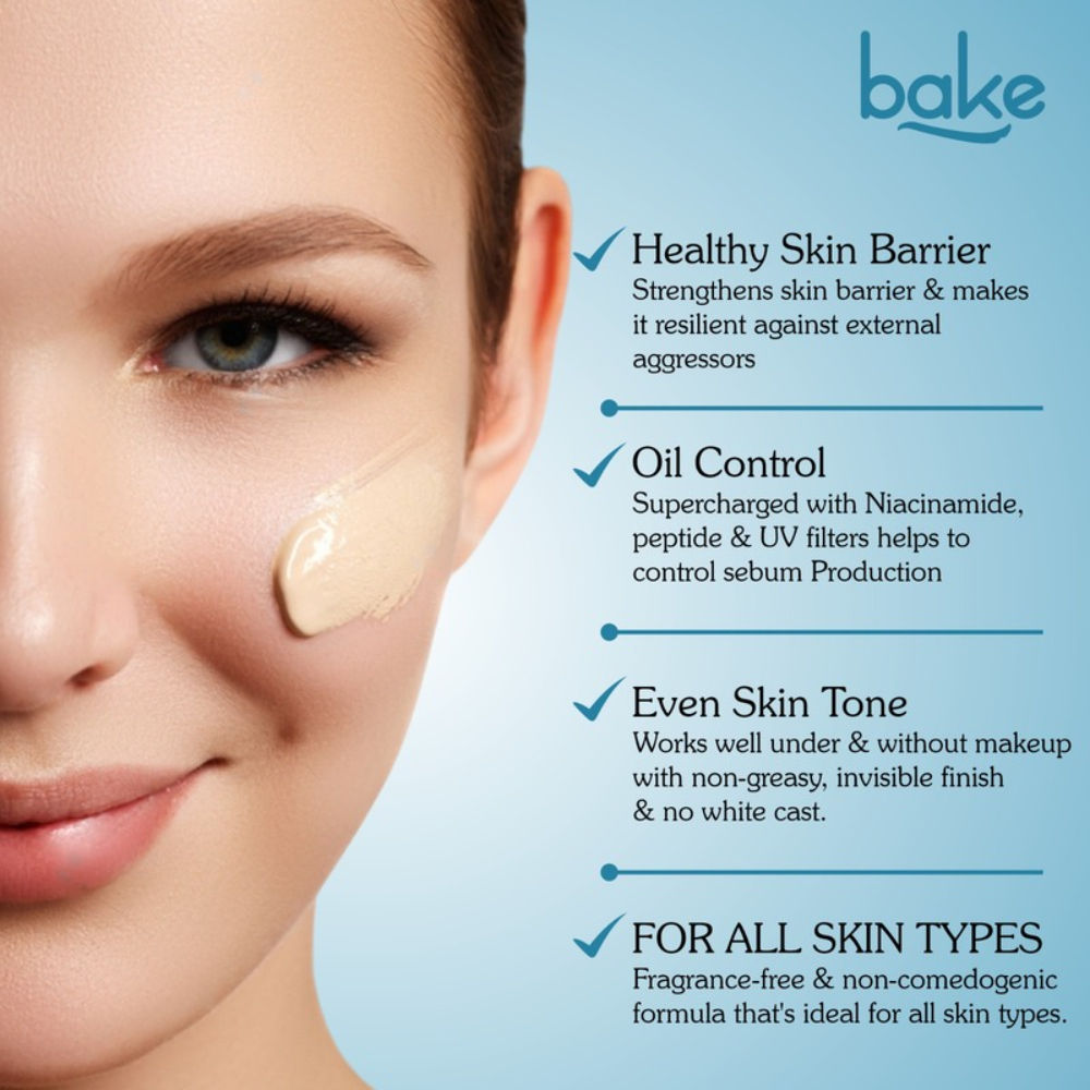 BAKE 2% Multi Peptide Tinted Sunscreen SPF 70 PA+++ For Broad Spectrum Sunscreen