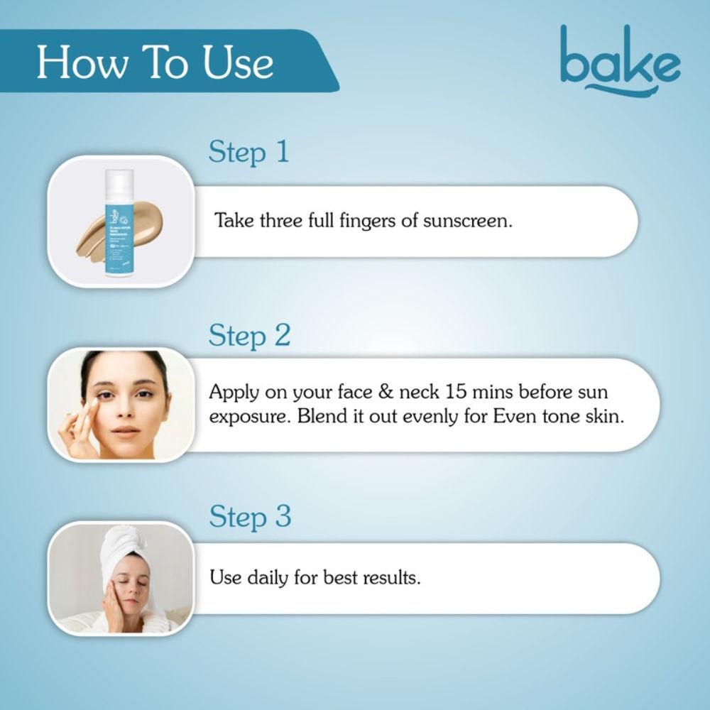 BAKE 2% Multi Peptide Tinted Sunscreen SPF 70 PA+++ For Broad Spectrum Sunscreen