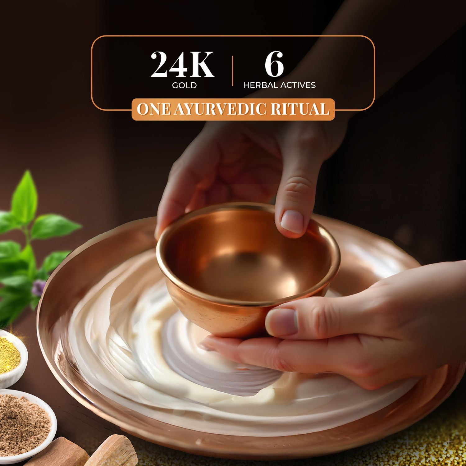 Just Herbs Pure Ghee 24K Gold Anti Ageing Body Butter Cream For Deep Moisturised Skin