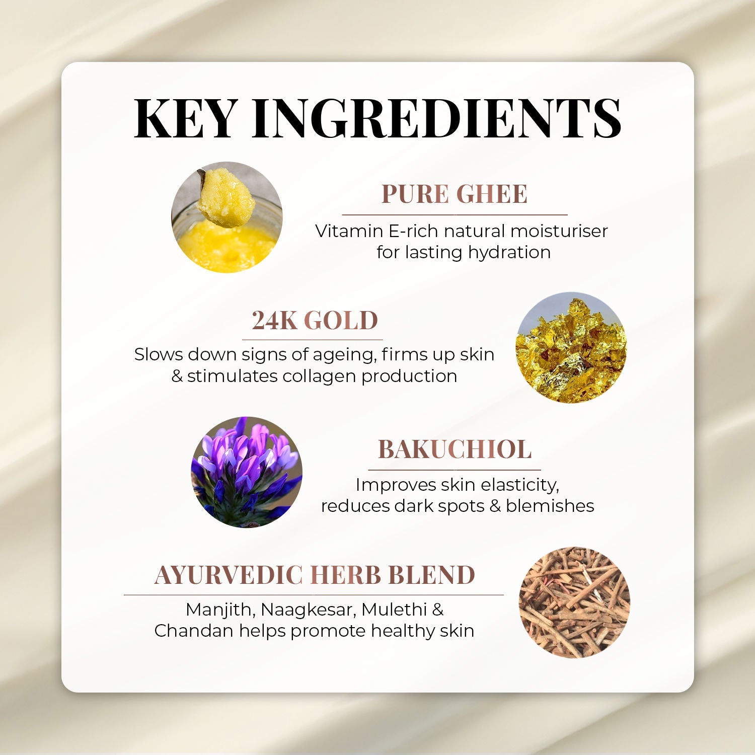 Just Herbs Pure Ghee 24K Gold Anti Ageing Body Butter Cream For Deep Moisturised Skin