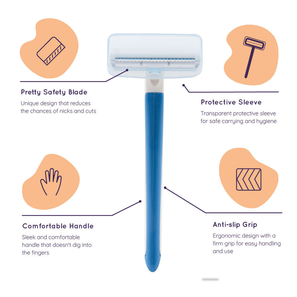 Sanfe Bikini Line Trimming Razor for Women Painless Hair Removal with Stainless Steel Blade