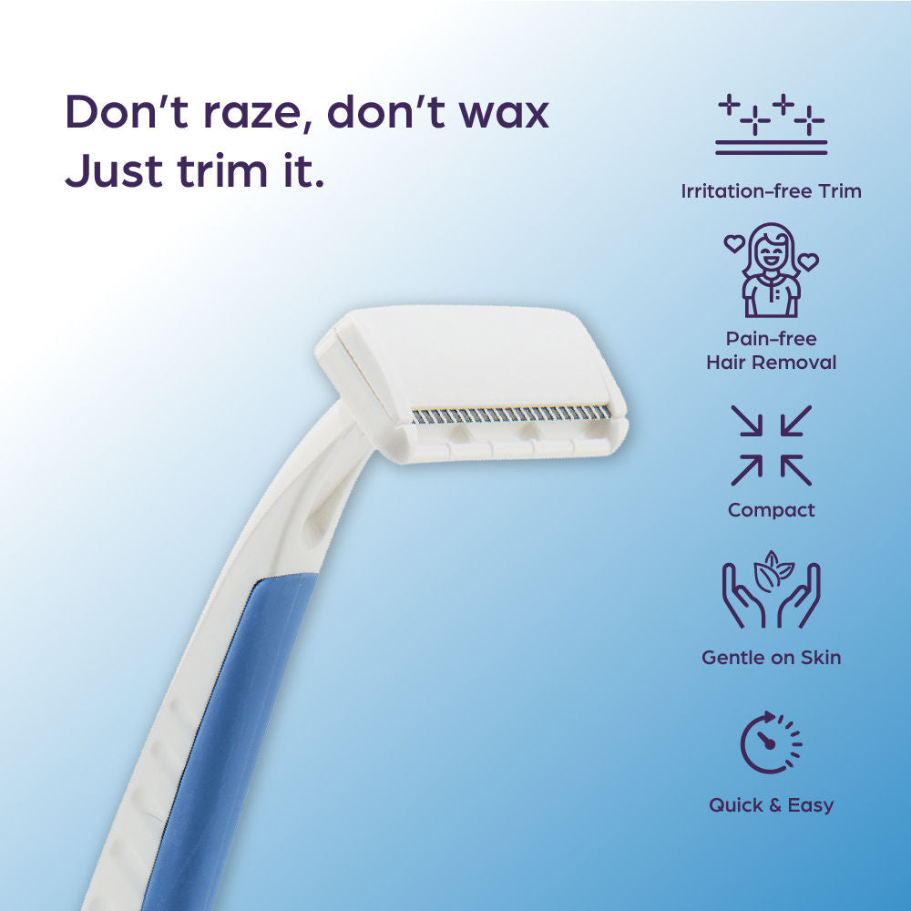 Sanfe Bikini Line Trimming Razor for Women Painless Hair Removal with Stainless Steel Blade