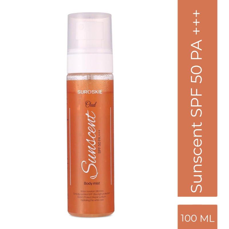 SUROSKIE SUNSCENT SPF 50 Body Mist Hydrates & Protects Skin