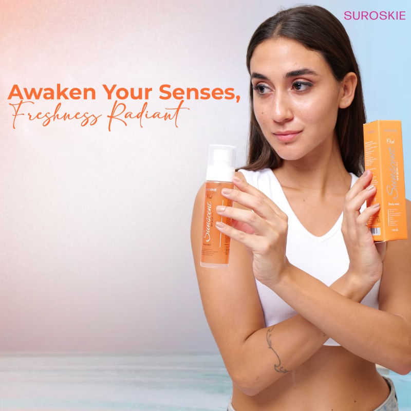 SUROSKIE SUNSCENT SPF 50 Body Mist Hydrates & Protects Skin