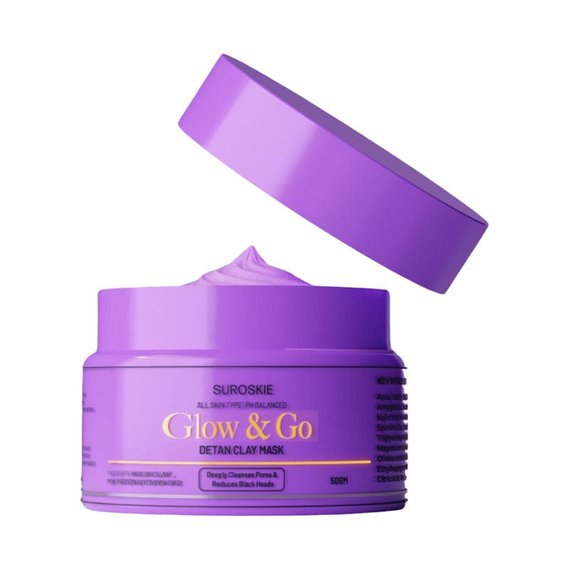 SUROSKIE Glow & Go De-Tan Clay Mask For Tan Removal & Glowing Skin