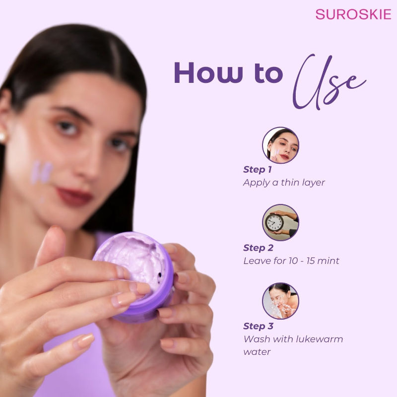 SUROSKIE Glow & Go De-Tan Clay Mask For Tan Removal & Glowing Skin