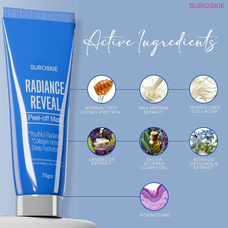 SUROSKIE Radiance Reveal Peel Off Mask For Glow & Hydration