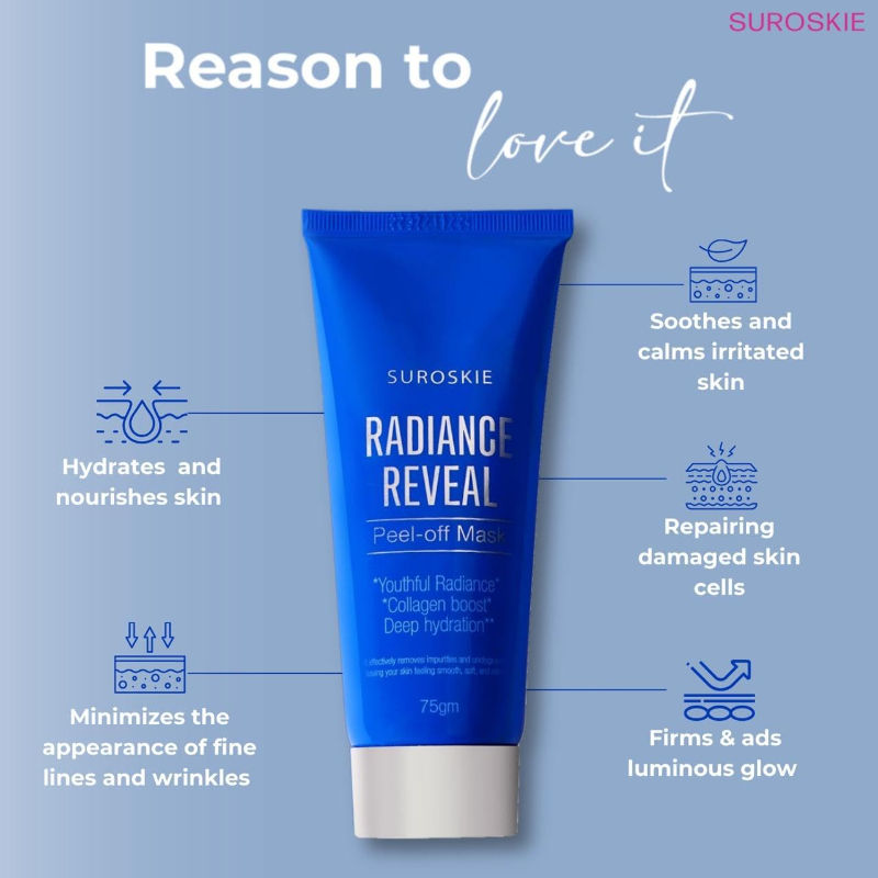 SUROSKIE Radiance Reveal Peel Off Mask For Glow & Hydration