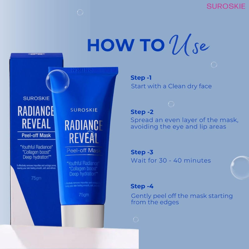 SUROSKIE Radiance Reveal Peel Off Mask For Glow & Hydration
