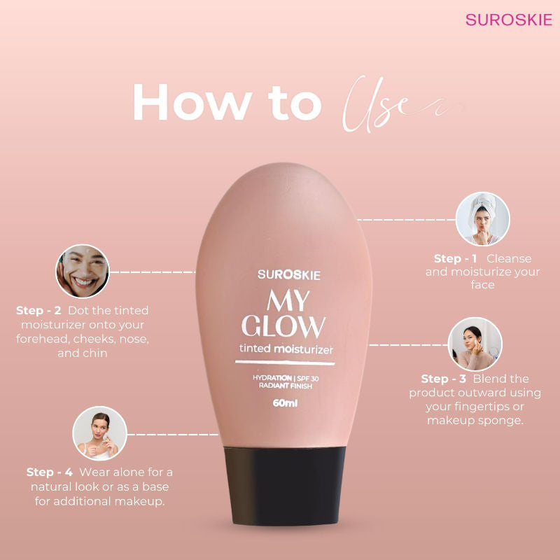 SUROSKIE My Glow All In One Tinted Sunscreen Glowy Finish Light Shade