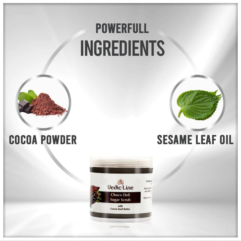 Vedic Line Choco Deli Sugar Scrub With Cocoa Seed Butter