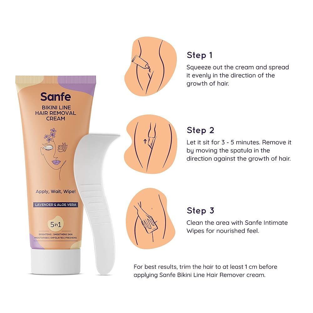 Sanfe Bikini Line Hair Removal Cream Lavendar & Aloe Vera