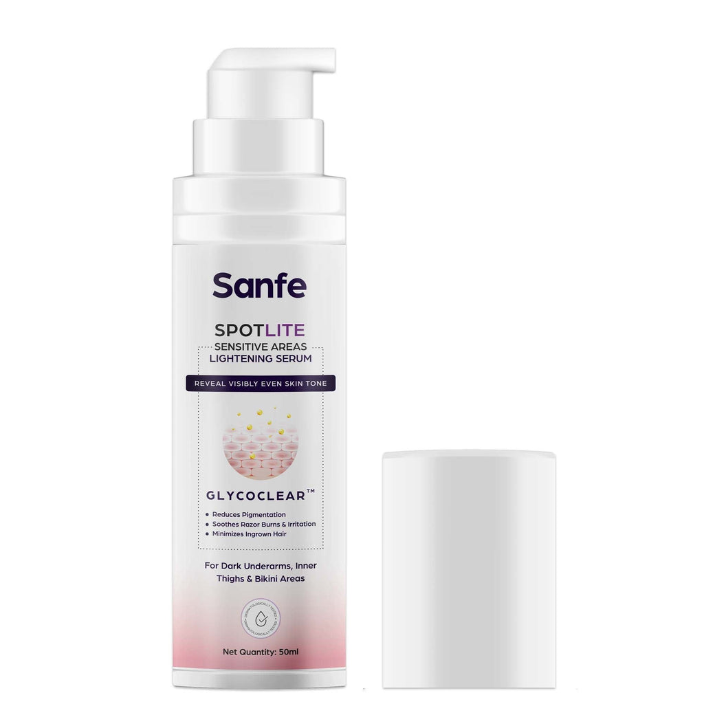 Sanfe Spotlite Sensitive Body Serum For Dark Underarms, 2% Glycolic Acid & 4% Niacinamide