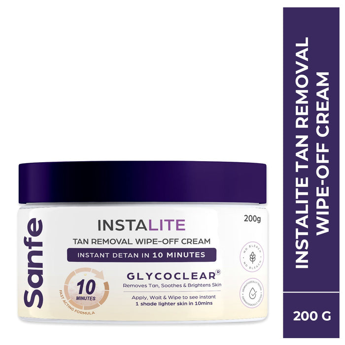 Sanfe Instalite Detan Wipe Off Body Cream, Tan Removal Detan Cream, 0.5% Kojic Acid & 0.3% Arbutin