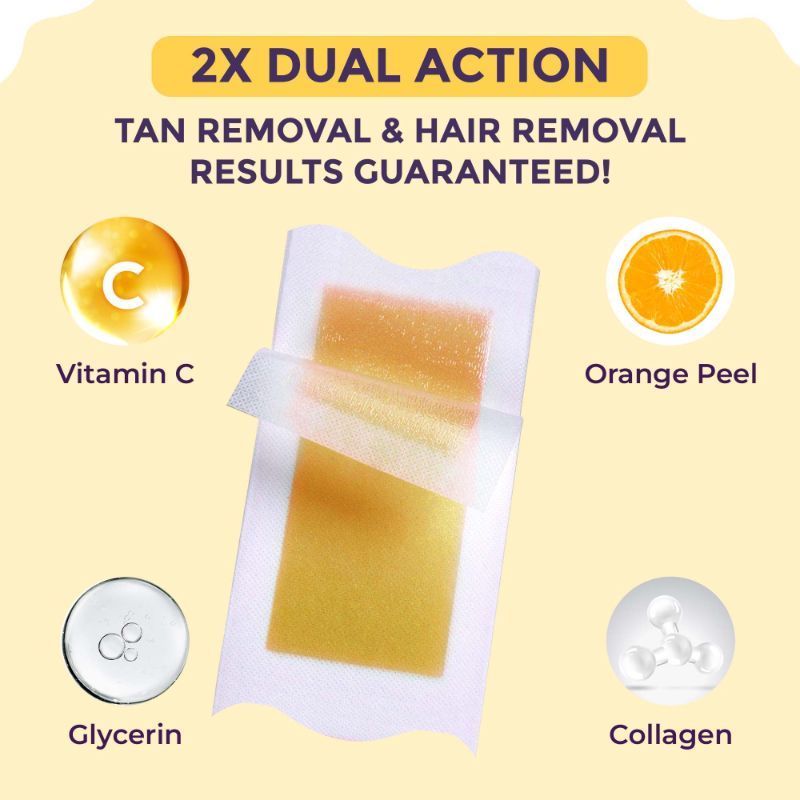Sanfe Detan Wax Strips, Effortlessly Removes Tan And Body Hair, Enjoy Smooth, Radiant Skin