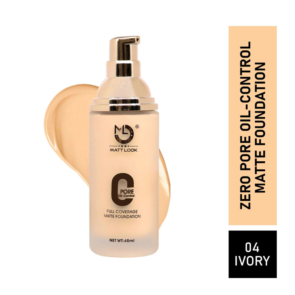 Matt look Zero Pore Oil Control Full Coverage Matte Foundation