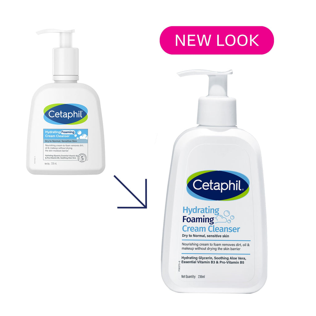 Cetaphil Hydrating Foaming Face Wash For Men, Cleanser With Niacinamide & Aloe Pollution Defense
