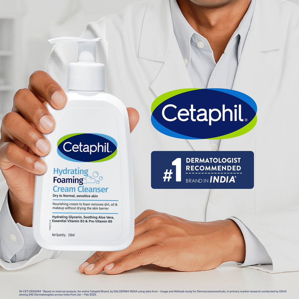 Cetaphil Hydrating Foaming Face Wash For Men, Cleanser With Niacinamide & Aloe Pollution Defense