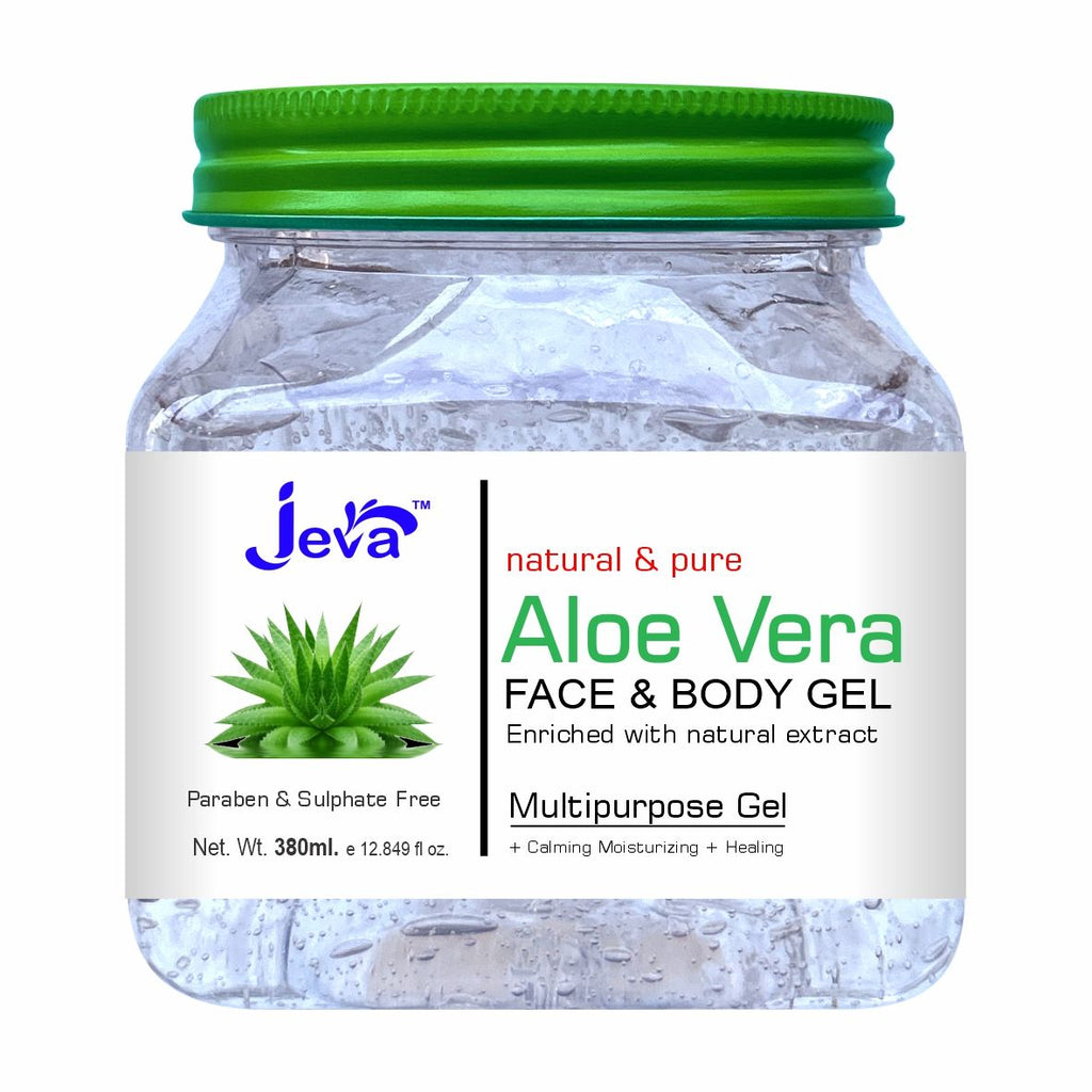 Jeva Natural & Pure Aloe Vera Gel for Skin & Hair - Hydrating, Soothing & Refreshing Care