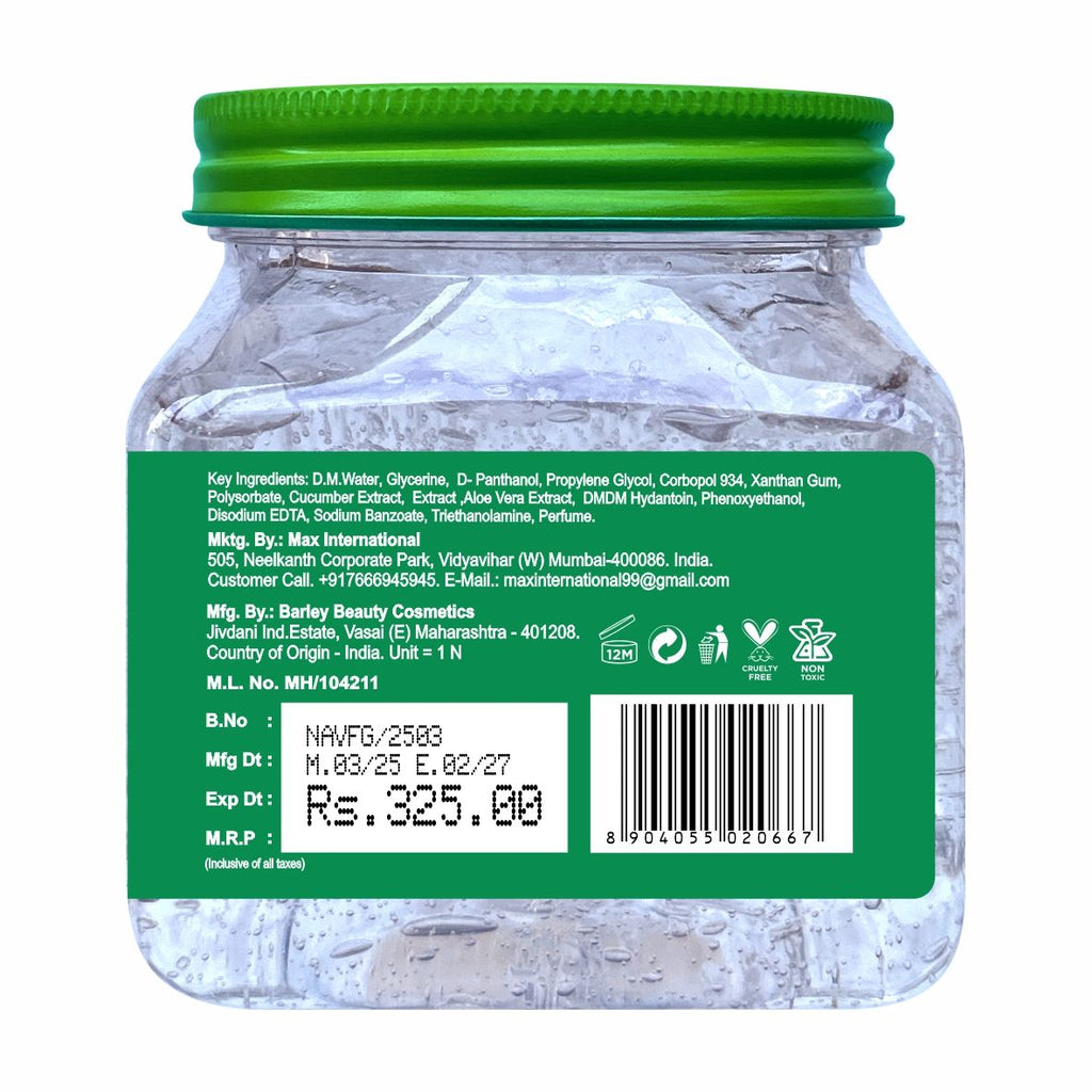 Jeva Natural & Pure Aloe Vera Gel for Skin & Hair - Hydrating, Soothing & Refreshing Care