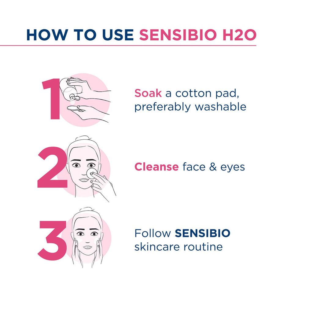 Bioderma Dermatological Micellar Water Sensibio H2O - Gently Removes Makeup Prevents Clogged Pores