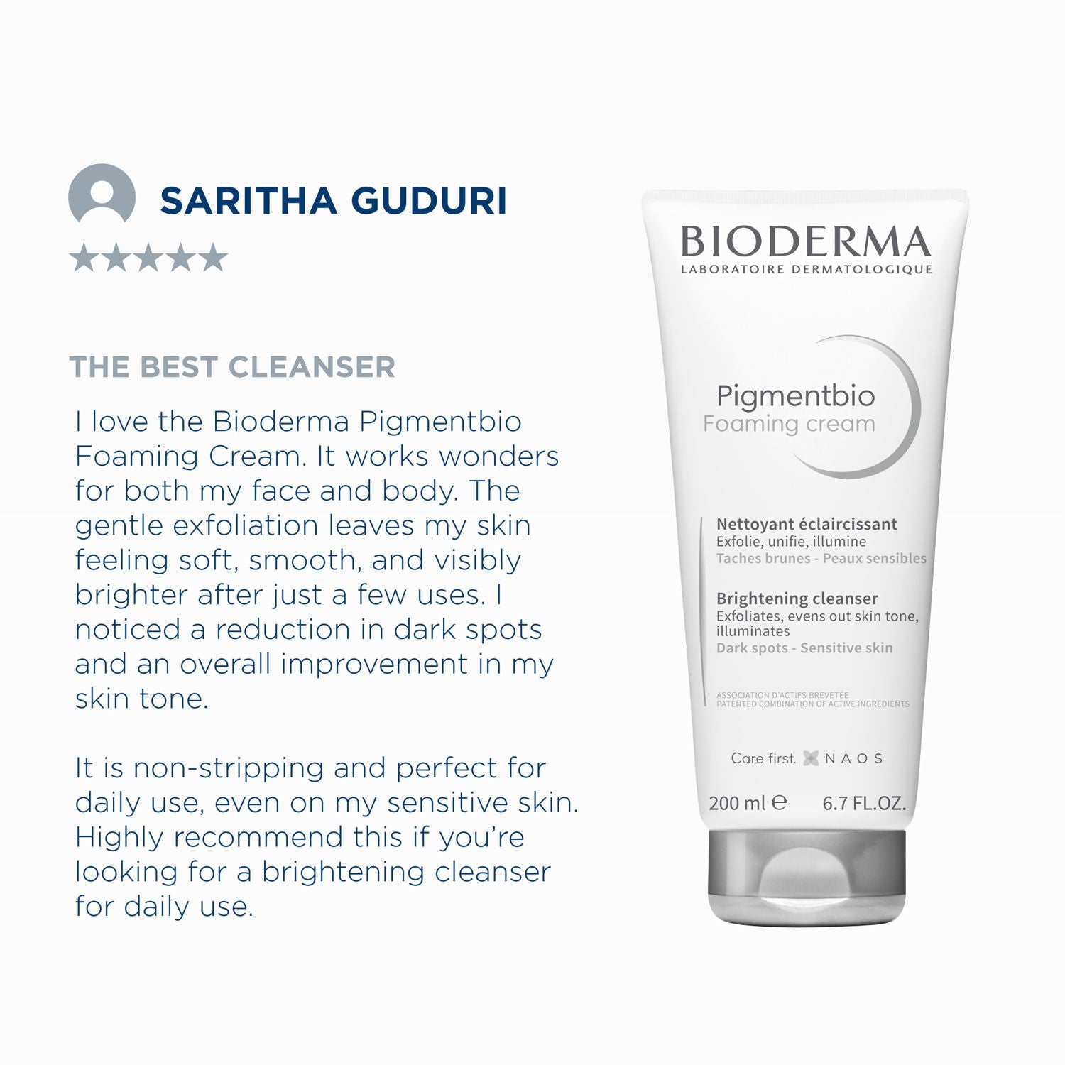 Bioderma Pigmentbio Foaming Cream Brightening Exfoliating Cleanser