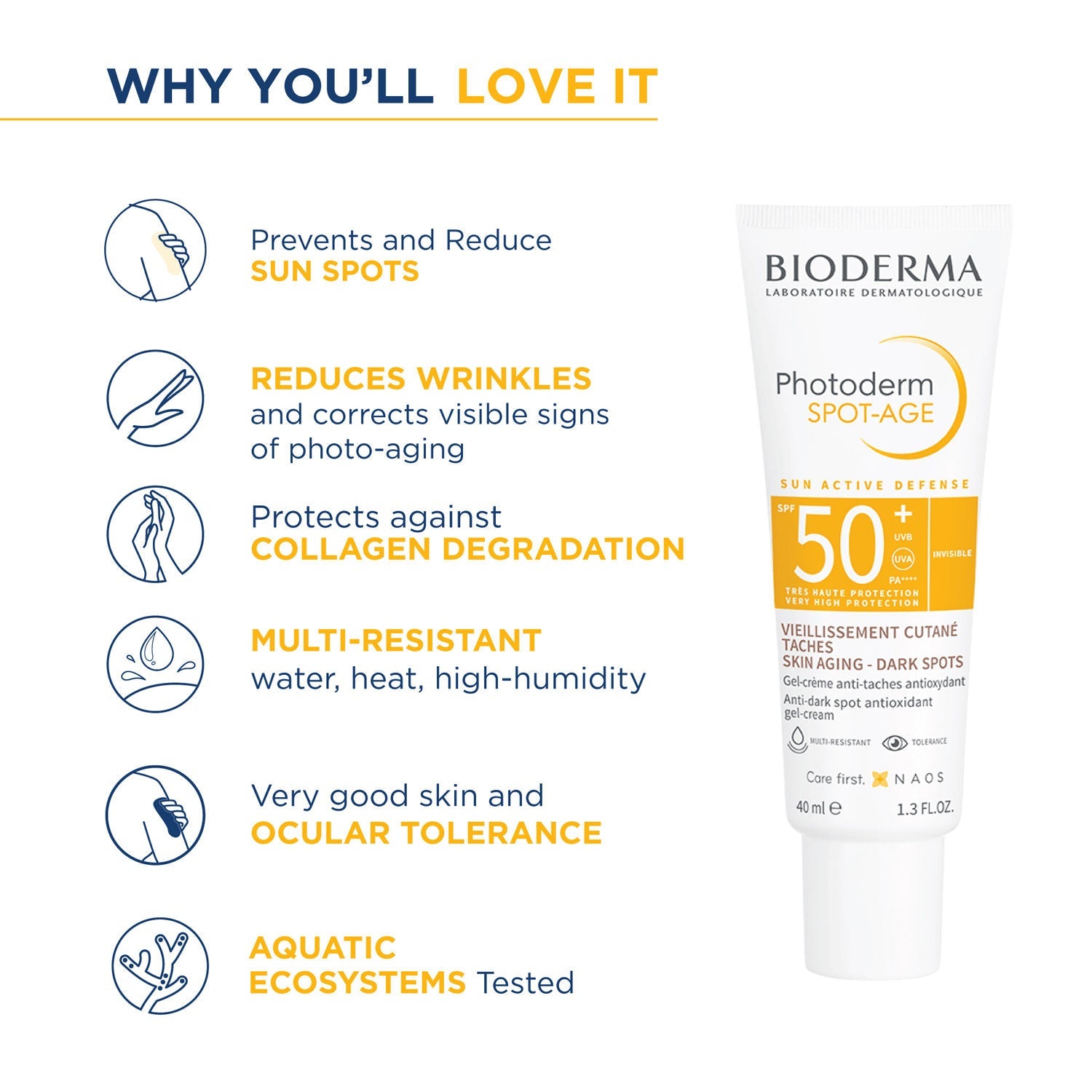 Bioderma Photoderm Spot-Age SPF 50+ PA++++ Anti-Ageing Sunscreen for Dark Spots | In Vivo Tested