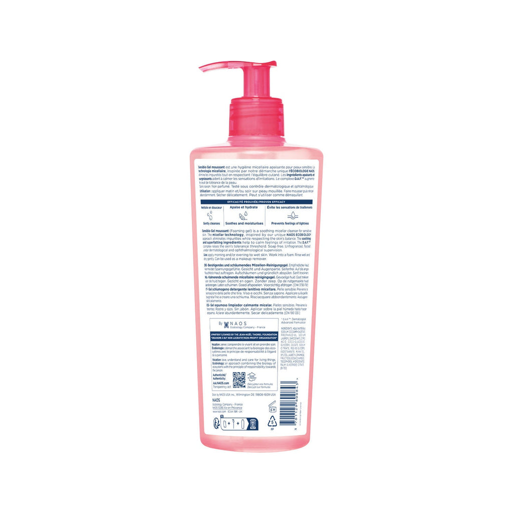 Bioderma Sensibio Gel Moussant SLS Free Cleanser With Vitamin E-24h Hydration-Micellar Gel