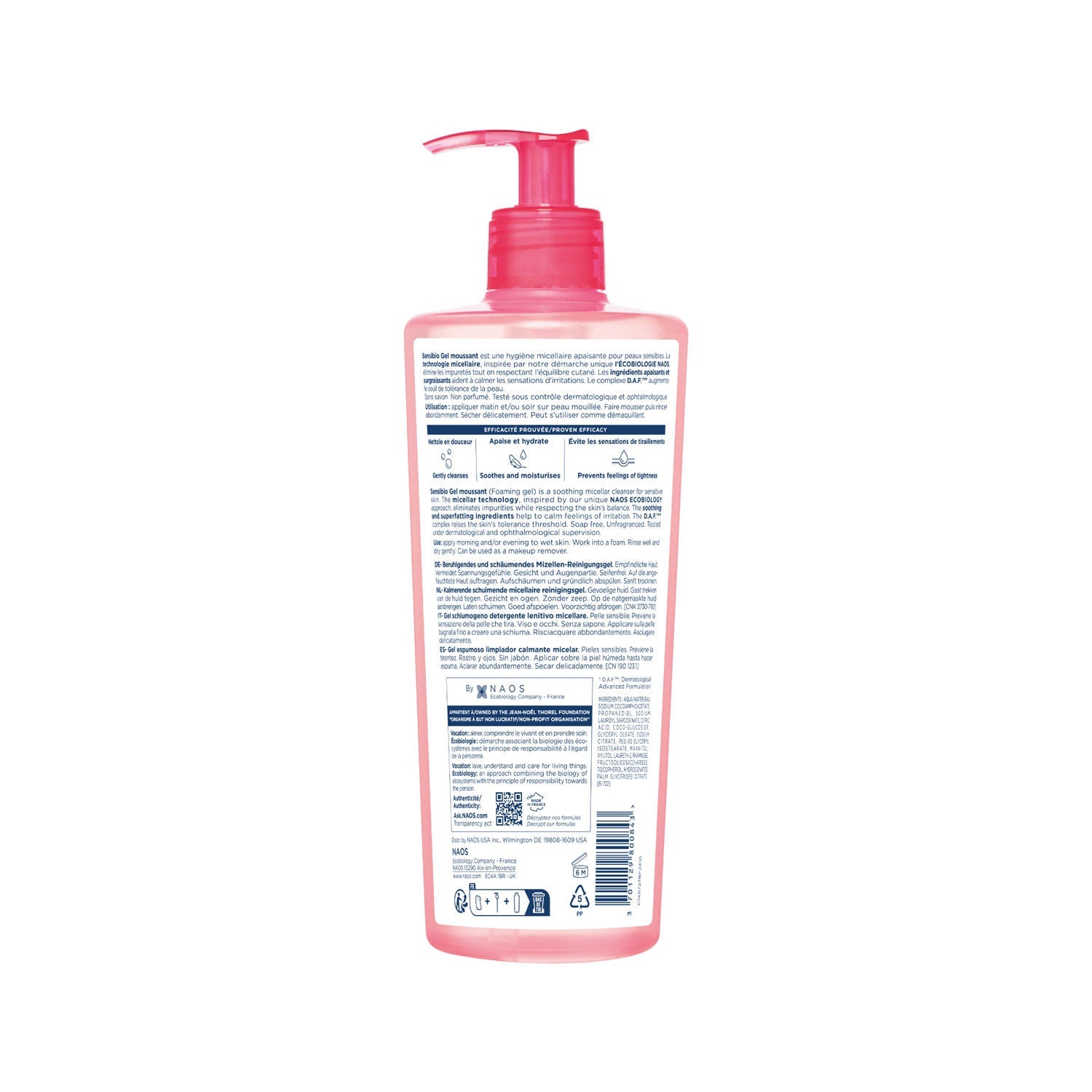 Bioderma Sensibio Gel Moussant SLS Free Cleanser With Vitamin E-24h Hydration-Micellar Gel