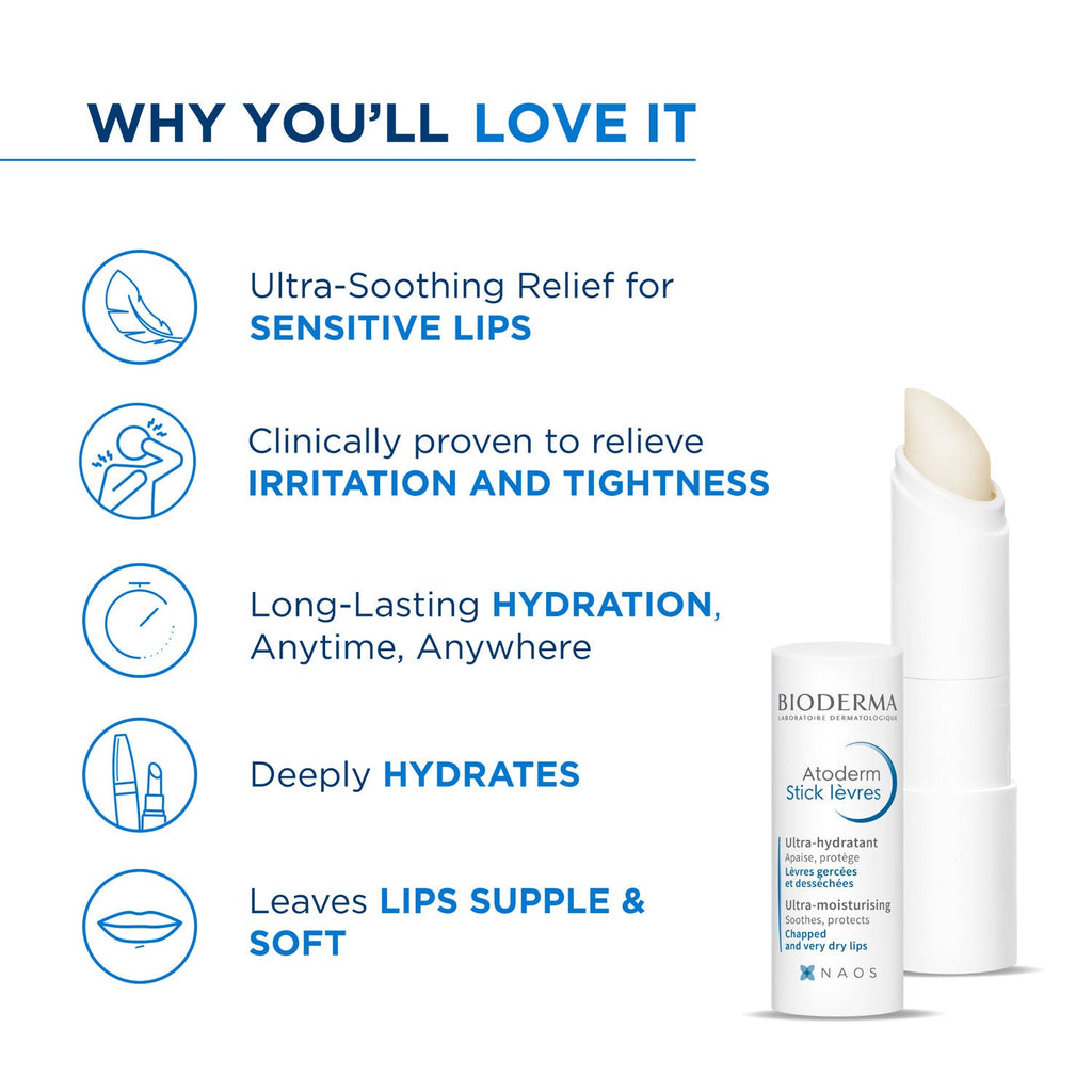 Bioderma Atoderm Levres Ultra Hydrating Lip Balm