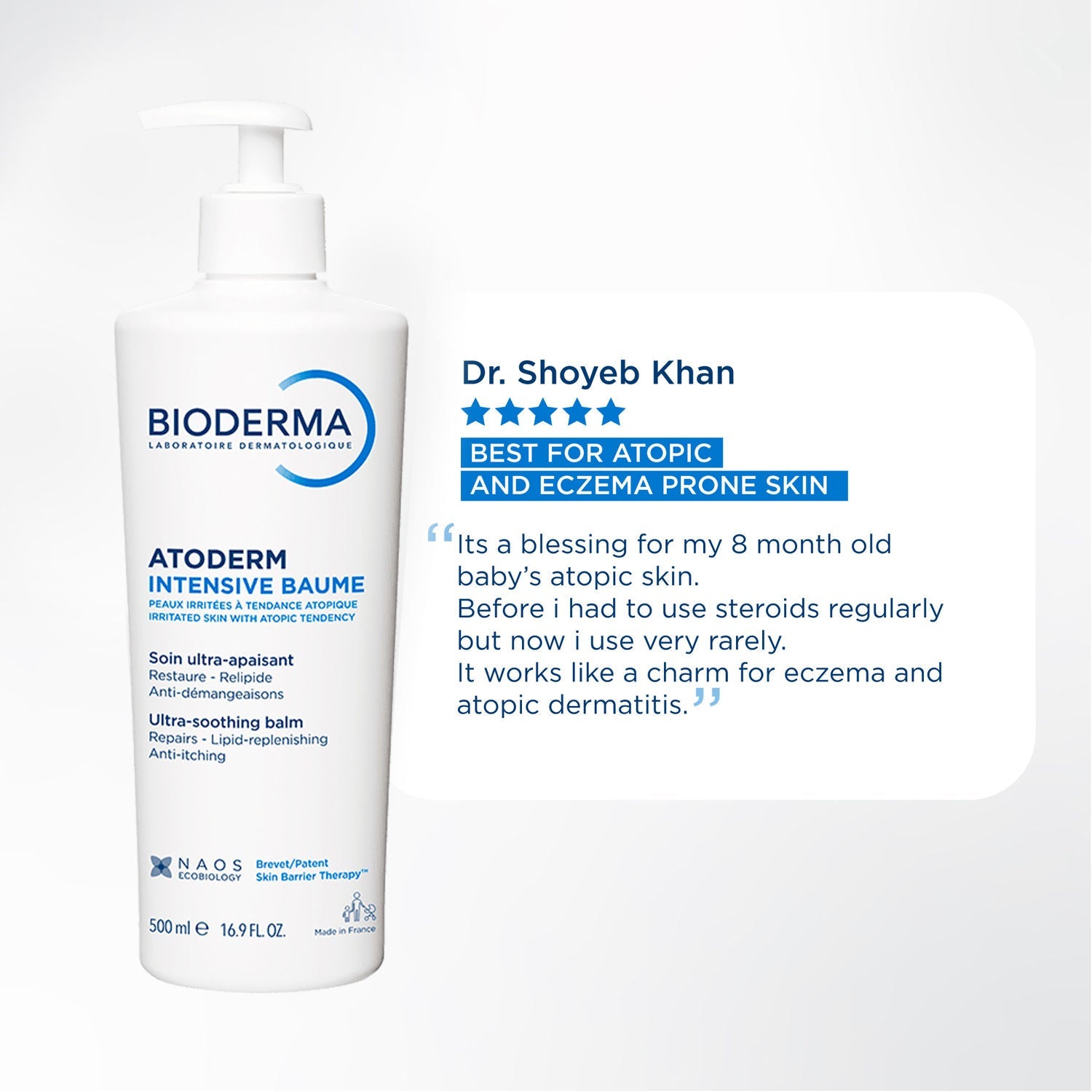 Bioderma Anti-Itching Balm-Atoderm Intensive Baume-Ceramides & Canola Oil-Eczema Prone Skin