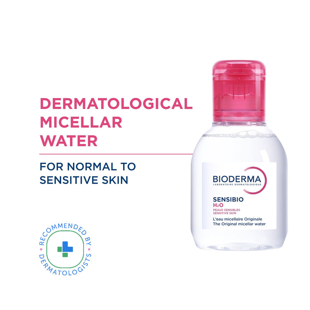 Bioderma Dermatological Micellar Water Sensibio H2O - Gently Removes Makeup Prevents Clogged Pores
