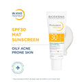 Bioderma Photoderm AKN Mat SPF 30 PA+++ Sunscreen for Oily & Acne-Prone Skin | In Vivo Tested