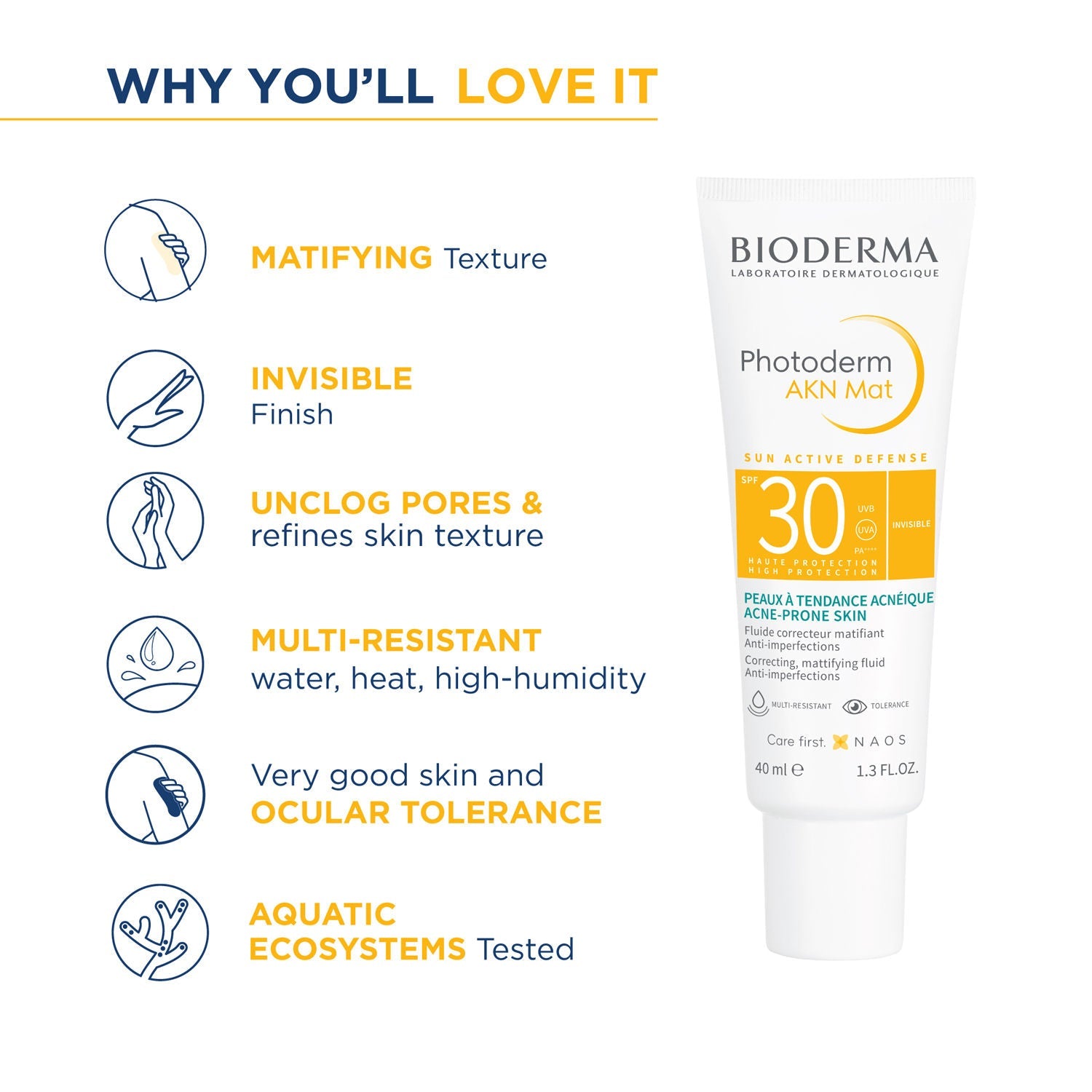 Bioderma Photoderm AKN Mat SPF 30 PA+++ Sunscreen for Oily & Acne-Prone Skin | In Vivo Tested