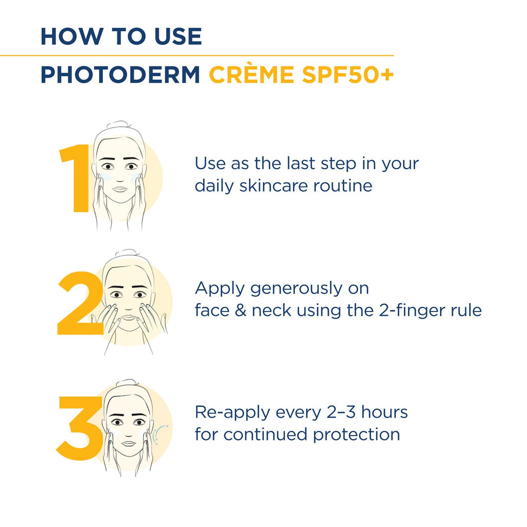 Bioderma Photoderm Crème SPF 50+ PA++++ Hydrating Sunscreen for Normal to Dry Skin | In Vivo Tested