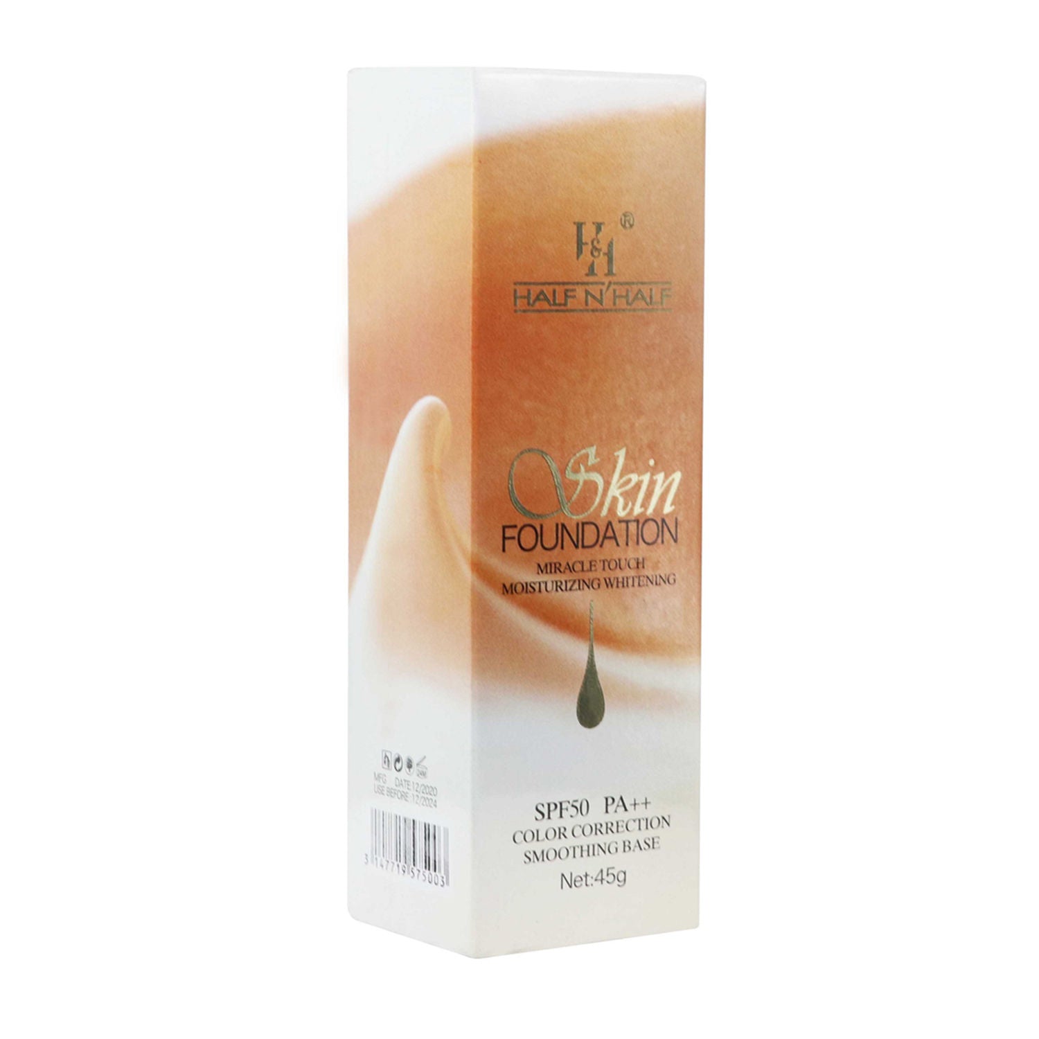 Half N Half Skin Foundation Miracle Touch Moisturizing Whitening With SPF 50 Pa++