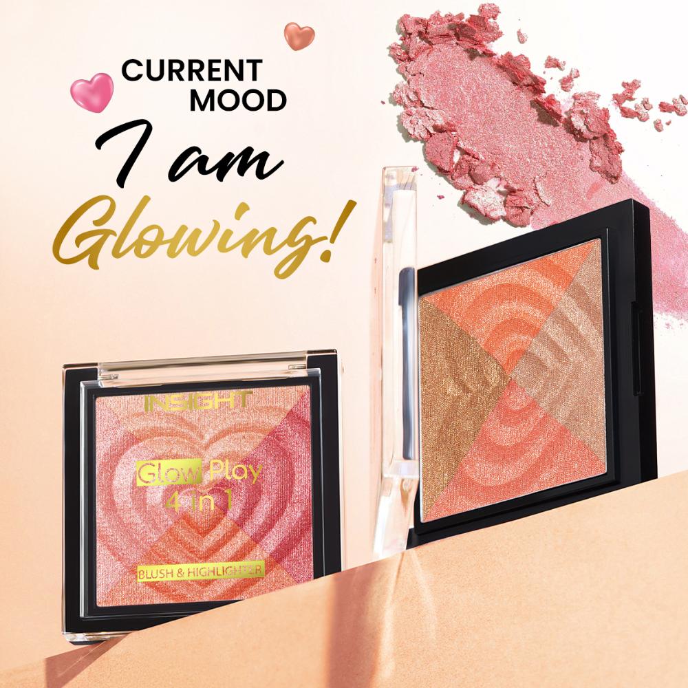 Insight Cosmetics Glow Play Blush & Highlighter 01 Flamingo